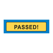 Passed License Plate Keyring