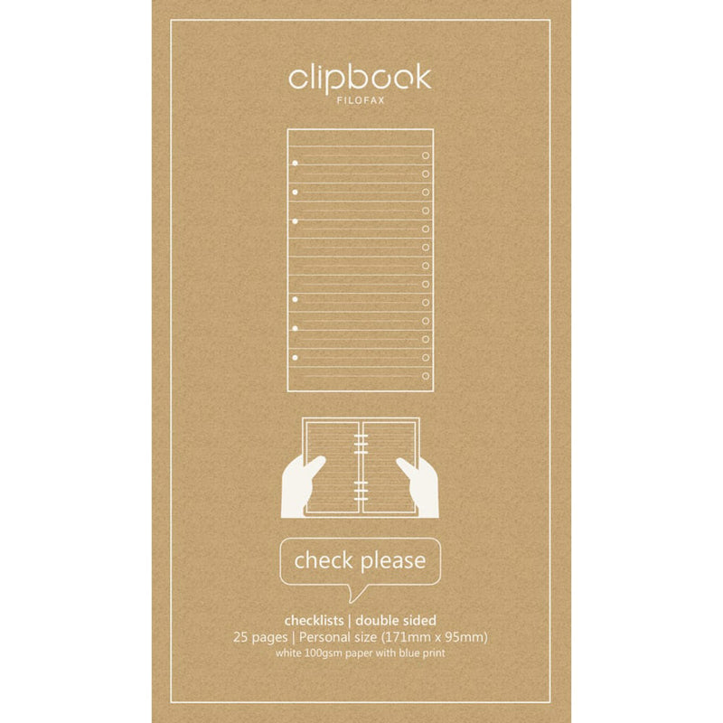 Filofax Personal Clipbook Refill 25pk