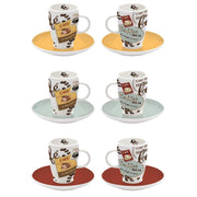 Vintage Expresso Cup and Saucer Set 6pc