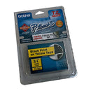 Hermano Laminado Negro sobre cinta de etiquetado amarillo