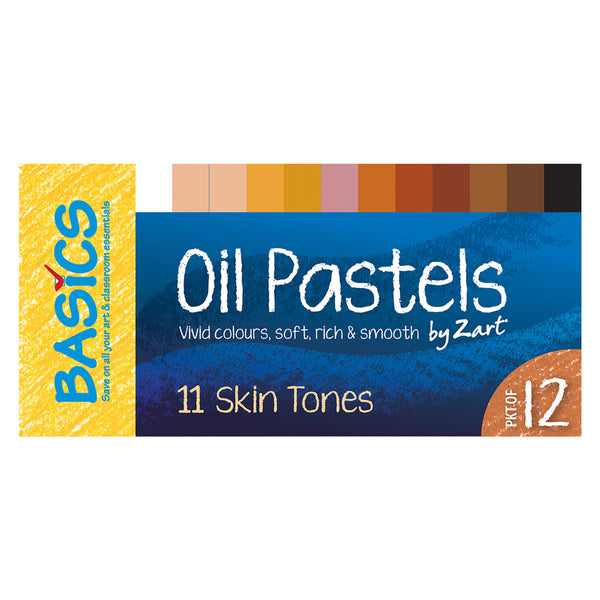 Basics Oil Pastels Skin Tone Colours 12pk