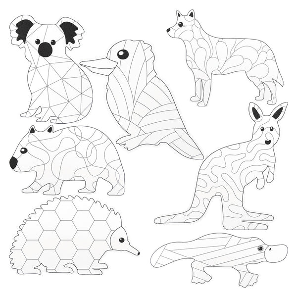 ColourMe Cardboard Australian Animals 21pk