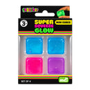 Smoosho's Super Mini Glow in Dark Squeeze Toy (Pack of 4)