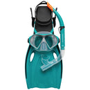 Mission Adult Silitex Mask, Snorkel & Fin Set (Teal)