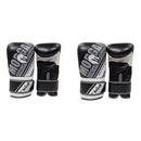Morgan Aventus Leather Curved Bag Mitts (Black/White)
