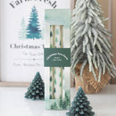White Fir Tree Taper Candles (Set of 3)
