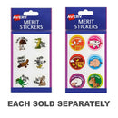 Avery Permanent Round Animals Merit Stickers 96pcs