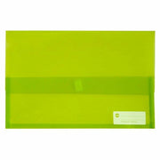 Marbig Translucent Polypick Foolscap Document Wallet (Lime)
