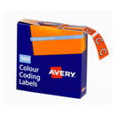 Avery Orange C Side Tab Colour Coding Label 500pk (25x38mm)