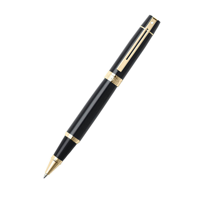 300 bolígrafo negro/dorado brillante