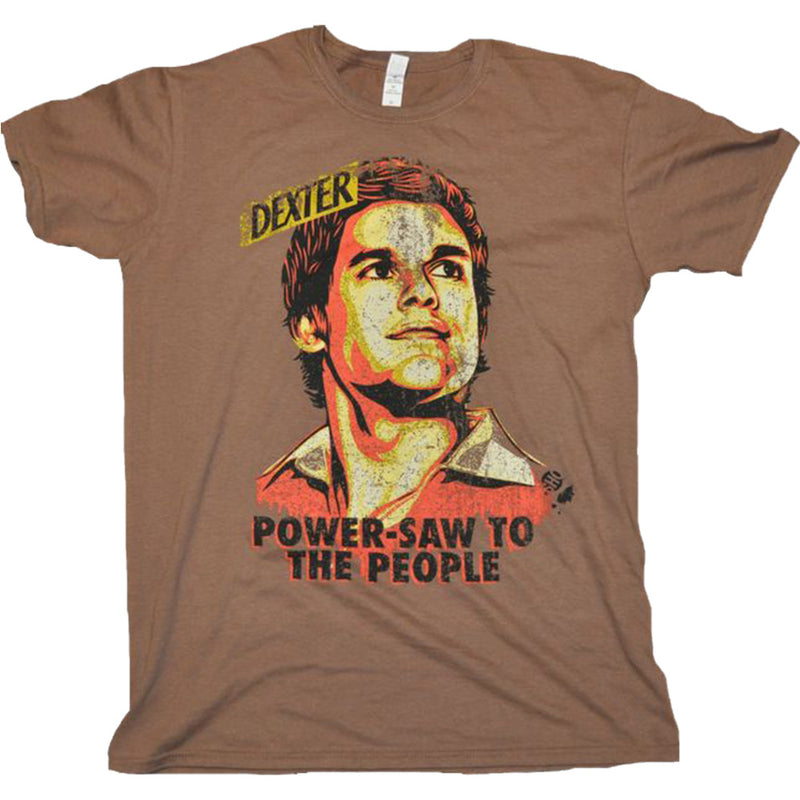 T-shirt maschio marrone Dexter Power-Sew