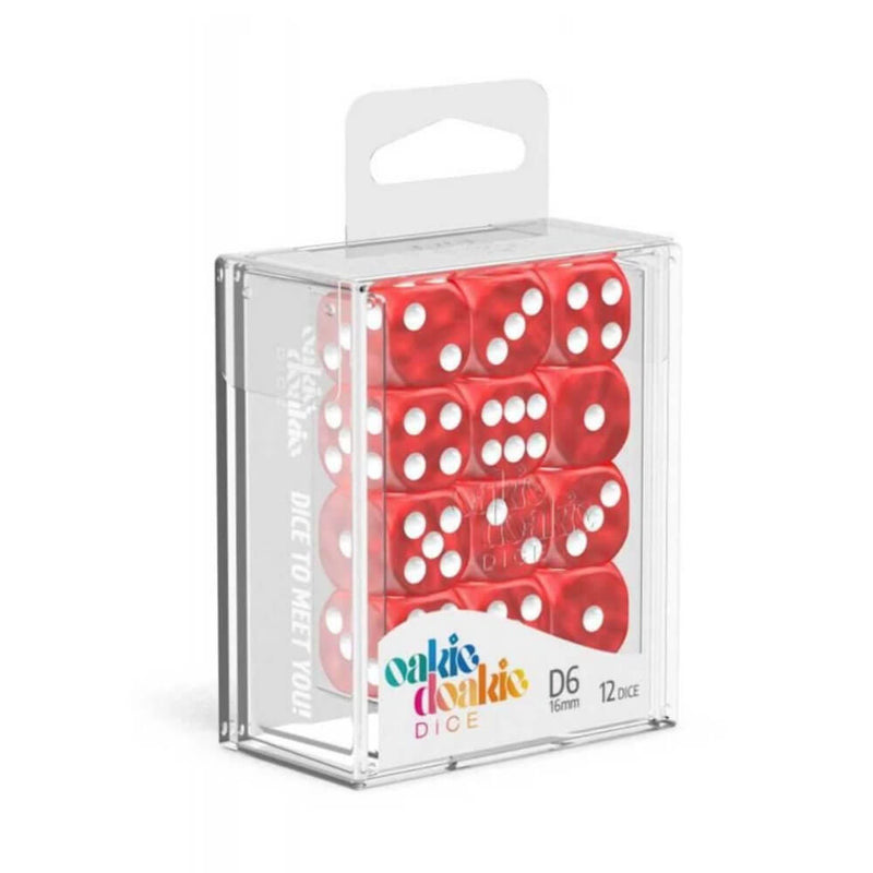 Oakie Doakie D6 16mm Marbre Dés 12pcs