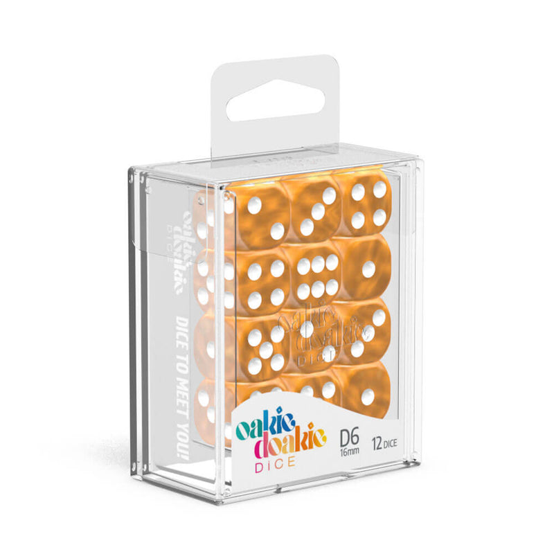 Oakie Doakie D6 16mm Marbre Dés 12pcs