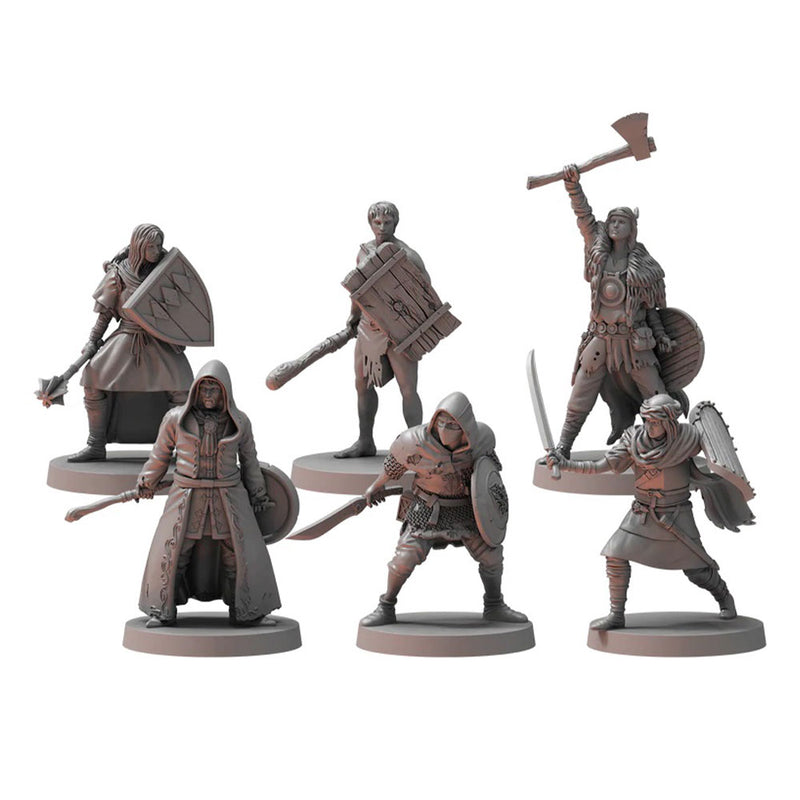 Juego de miniaturas de Dark Souls RPG Unkindled Heroes
