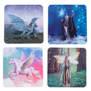  Juego de posavasos de 4 unidades (10x10 cm)