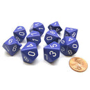 Jeu de 10 matrices opaques polyédriques Chessex D10