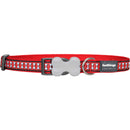 Dog Collar with Reflective Bones Design (Red)