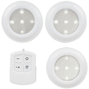 Remote Controlled LED Puck Light Triple Pack