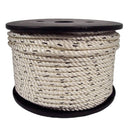  Cuerda Nylon Blanco + Negro Moteado Rollo 100m
