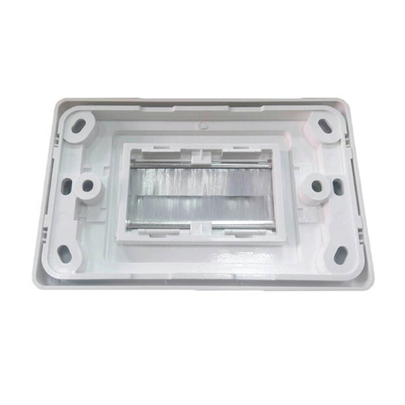 Plaque murale d'entrée de câble de brosse (blanche)