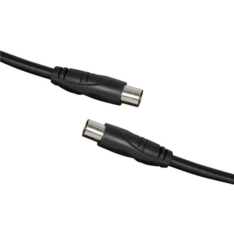  Cable coaxial de enchufe a enchufe para TV (negro)