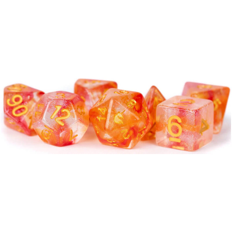  Juego de dados poliédricos de resina de unicornio MDG