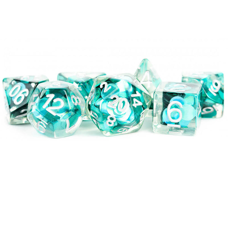 Jeu de dés polyédriques en résine MDG 16 mm