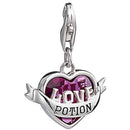 Harry Potter Silver Love Potion Charm con cristallo