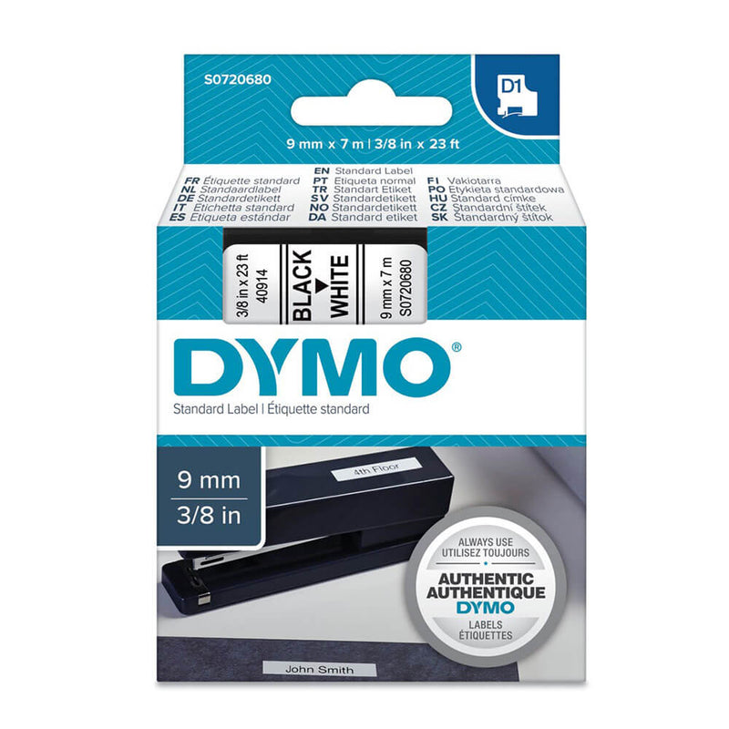 Étiquette de ruban Dymo D1 9 mm x 7 m