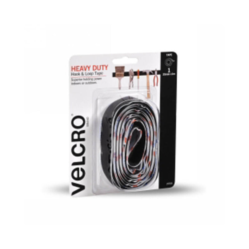 Velcro Heavy Duty Hook &amp; Look Tape (Noir)