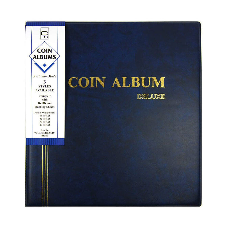 Recharges d'album de pièces de monnaie à couverture rembourrée en PVC Cumberland