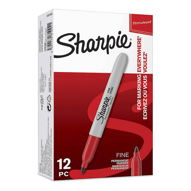 Sharpie marqueur fin permanent 1,0 mm (12pk)