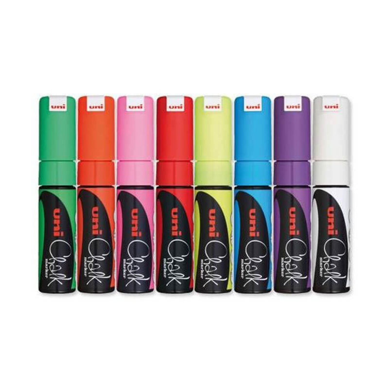 Uni Chalk Marker Assortiment (12pk)