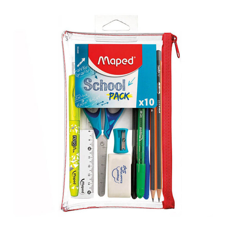 Kit Student Case matitato mappato 10pc trasparenti