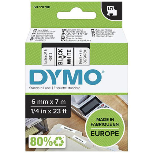 Dymo D1 Tape Label 6mmx7m