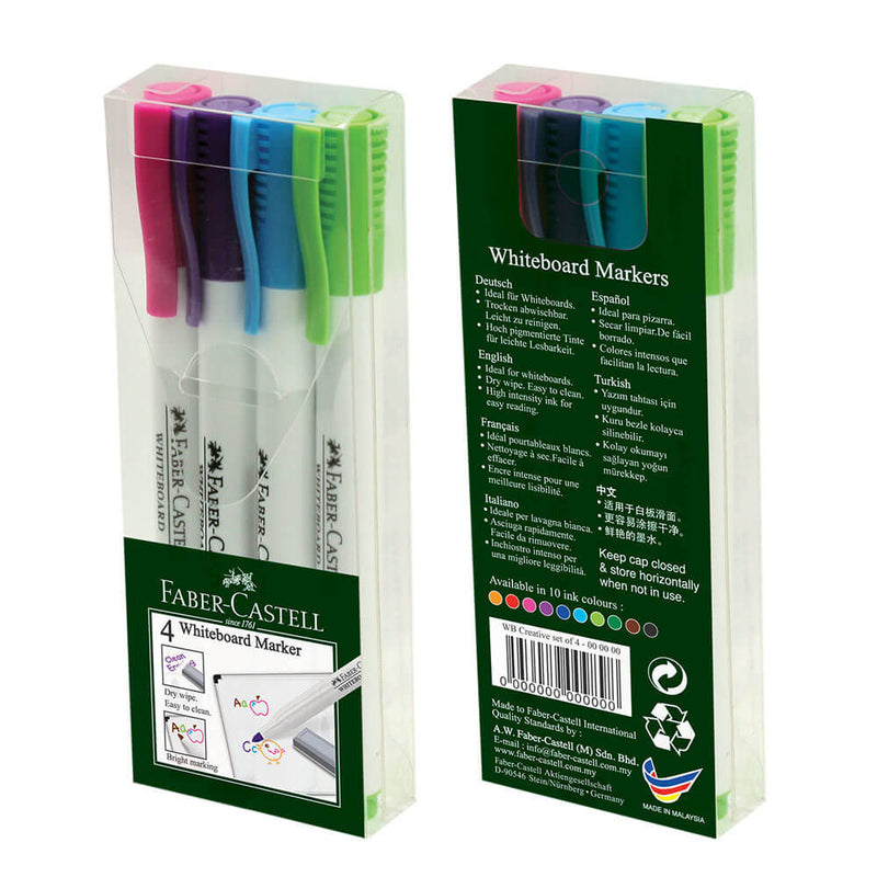  Rotuladores para pizarra blanca Faber-Castell (paquete de 4)