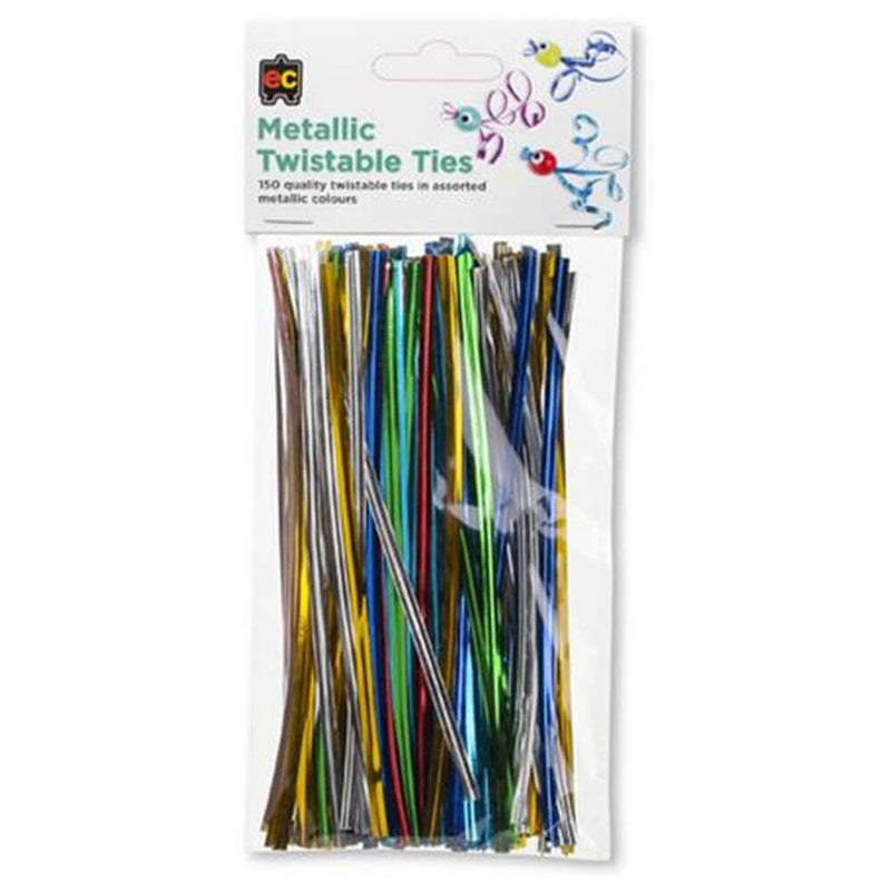 EC Twistable Ties 150pk (Metallic Colours)